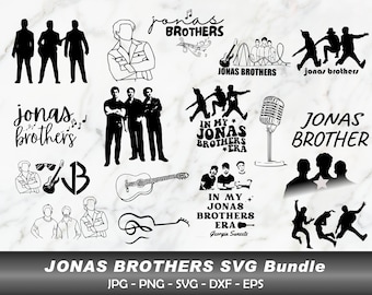 Paquete SVG de los Jonas Brothers, Jonas Retro de los 90, Regalo retro de concierto de 2023, Jonas Brothers 2023 PNG, Banda de los Jonas Brothers PNG, Jonas Brothers PNG
