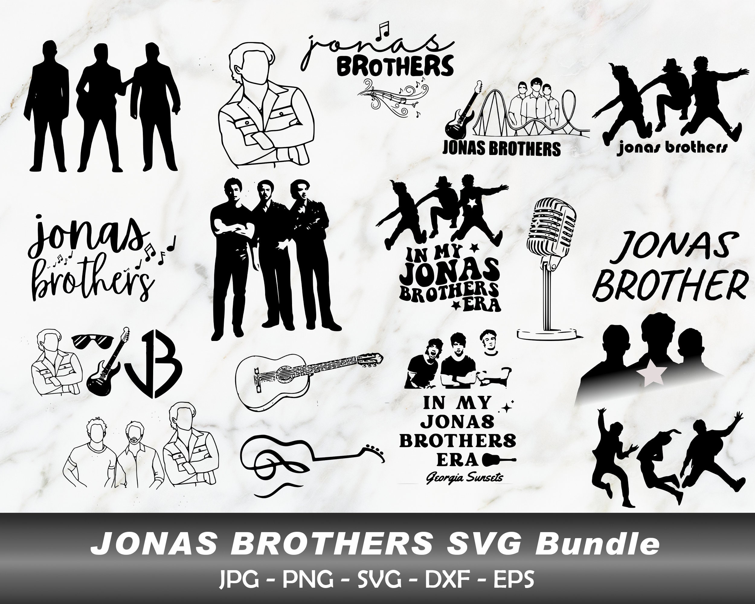 Jonas Brothers SVG Bundle, Jonas Retro 90'S, Concert 2023