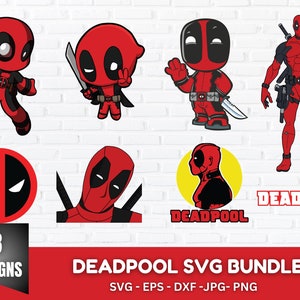 Deadpool svg bundle, Deadpool Cricut, Deadpool svg cut files, Deadpool Png, Superhero Svg, Baby Dead Svg, Deadpool Sillhouette Clipart
