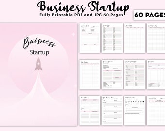 Business Startup planner, Business Startup Checklist, Business Checklist, Startup Checklist, Finance Planner, Business Planner