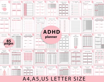 ADHD Planner Adult, ADHD Planner, ADHD Journal, Printable Adhd Planner, Adhd Planner Digital, Adhd Life Planner, Printable Adhd Planner