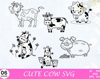Cute cow svg bundle, Baby cow svg, Cow Print Svg, Highland Cow Svg, Cow Head Svg, Cow Skull Svg, Baby Cow Svg, Floral Cow svg, Cow Svg Png