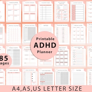 ADHD Planner Adult, ADHD Planner, ADHD Journal, Printable Adhd Planner, Adhd Planner Digital, Adhd Life Planner, Printable Adhd Planner