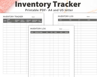 Printable Inventory Management Form Inventory Sheet - Etsy