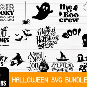Halloween-Svg-bundle, Halloween-Svg-Dateien für Cricut, Halloween-Svg-Schnitt-Dateien, Halloween-Clipart, Herbst-Svg, Herbst-Svg, Geist-Svg, Hexe-Svg