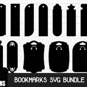 Paquete de marcadores SVG, Archivos de corte de marcadores, Plantilla de marcador SVG, Marcador SVG, Etiquetas de marcador, Paquete de plantillas de marcador de libro, Digital