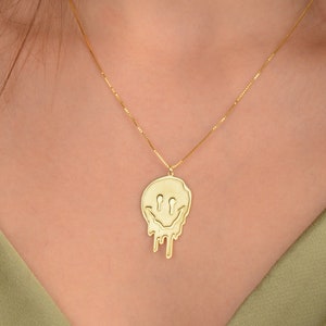 14K Gold Plated Sterling Silver Smile Necklace