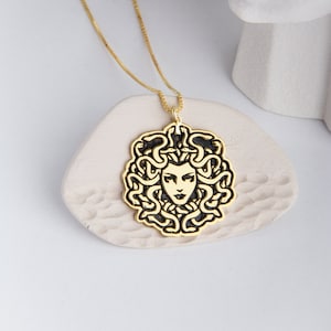Sterling Silver Medusa Necklace: Greek Mythology Jewelry
