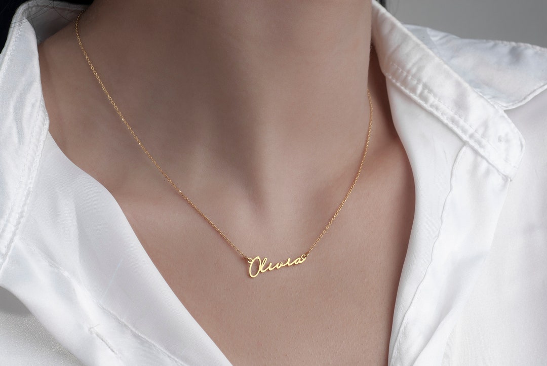 Jewellery Couple Name Personalised Name Necklace Amazon Signature
