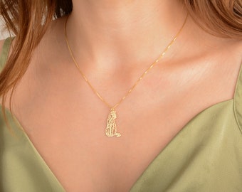 Origami Cat Necklace: Geometric 925 Sterling Silver Jewelry