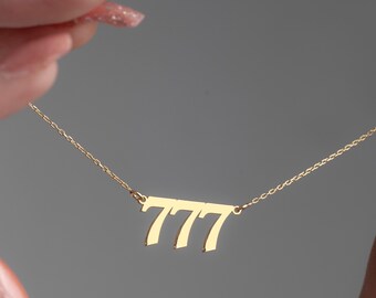 Personalized Angel Number Necklace: Sterling Silver Lucky Jewelry Valentine’s Day Gift