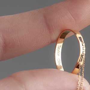 The Inner Circle Necklace, 925 Silver Hidden Message Ring Necklace, Lover Necklace, Memorial Necklace, Everyday Jewelry, Gift for Him