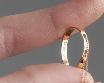 The Inner Circle Necklace, 925 Silver Hidden Message Ring Necklace, Lover Necklace, Memorial Necklace, Everyday Jewelry, Gift for Him