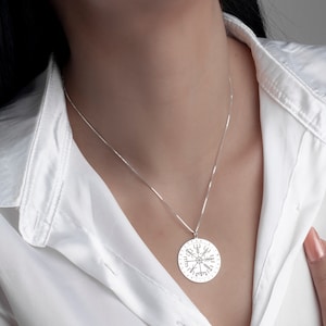 Personalized Viking Amulet Necklace: Custom 925 Silver Nordic Runes