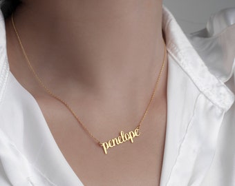 Personalized Name Necklace 14K Gold Plated Jewelry 925 Sterling Silver Mother's day gift Christmas gift  Gift for mom Minimalist Necklace