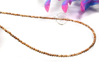 Natural Mokite Beads Necklace, 2-3MM Mokite Micro Faceted Round Gemstone Necklace, Daily Wear Handmade Choker Necklaces Gift For Her, 16-32"