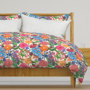 Groovy Florals Bedding - Florals - Flower Botanical Garden Printed Duvet Cover OR Pillow Shams