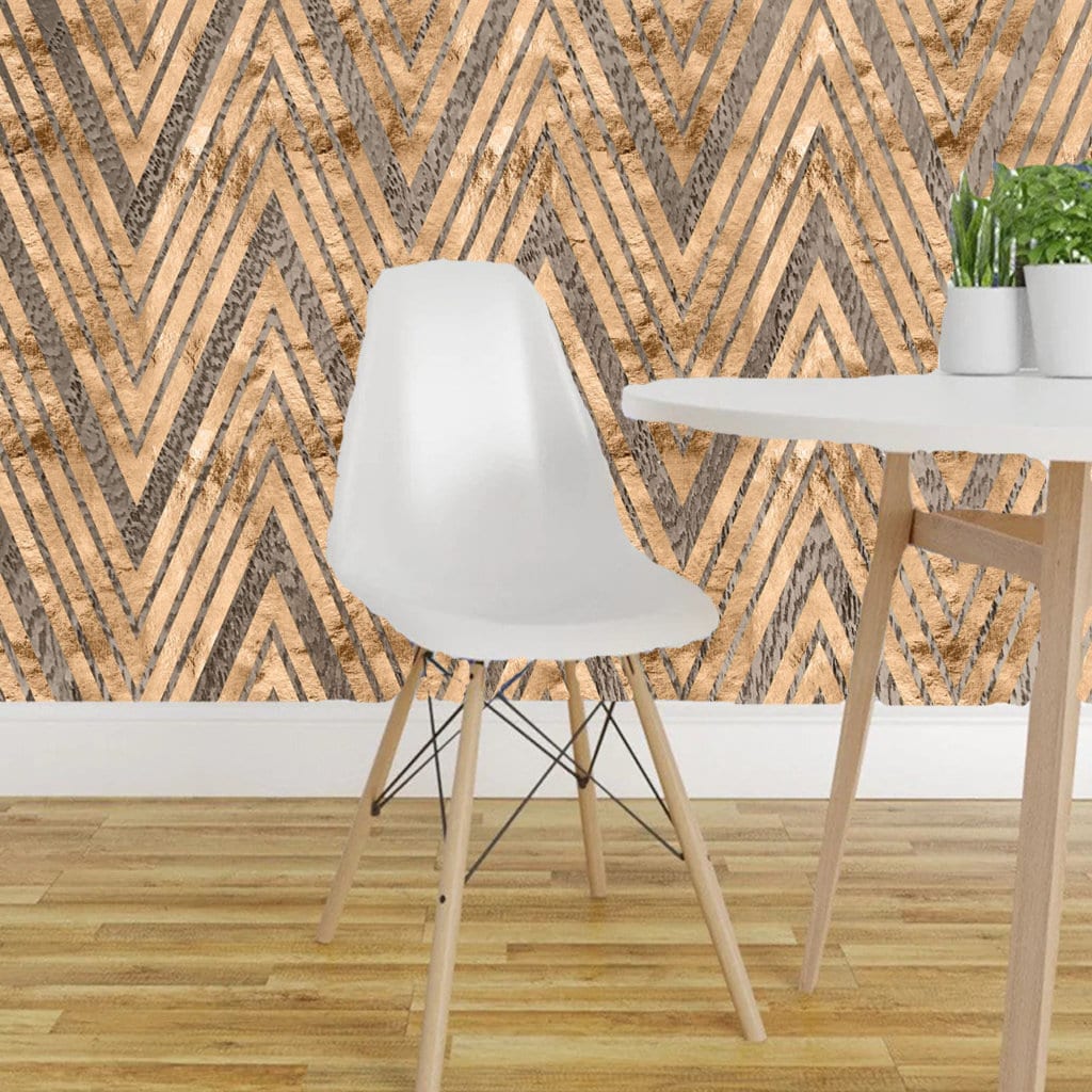 Chevrons Printed Wallpaper , Peel and Stick, Wall Decoration Wallpaper