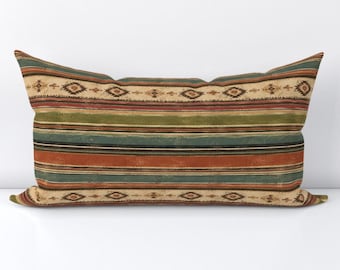 Desert Accent Pillow Cover - Earth Tones Distressed Look Printed Rectangle Lumbar Throw Pillow Cover
