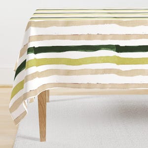 Pastel Stripes Tablecloth - Vintage Summer Stripe - Vintage Retro Stripes Printed Tablecloth