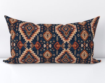 Kilim Design Accent Pillow Cover - Vintage Damask Islamic Persian Turkish Victorian Damask Printed Rectangle Lumbar Throw Pillow Cover