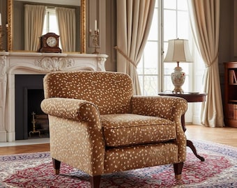 Deer Spots Upholstery Fabric -  Soft Deer Taupe - Fawn Animal Print Woodland Printed Upholstery Fabric By The Yard