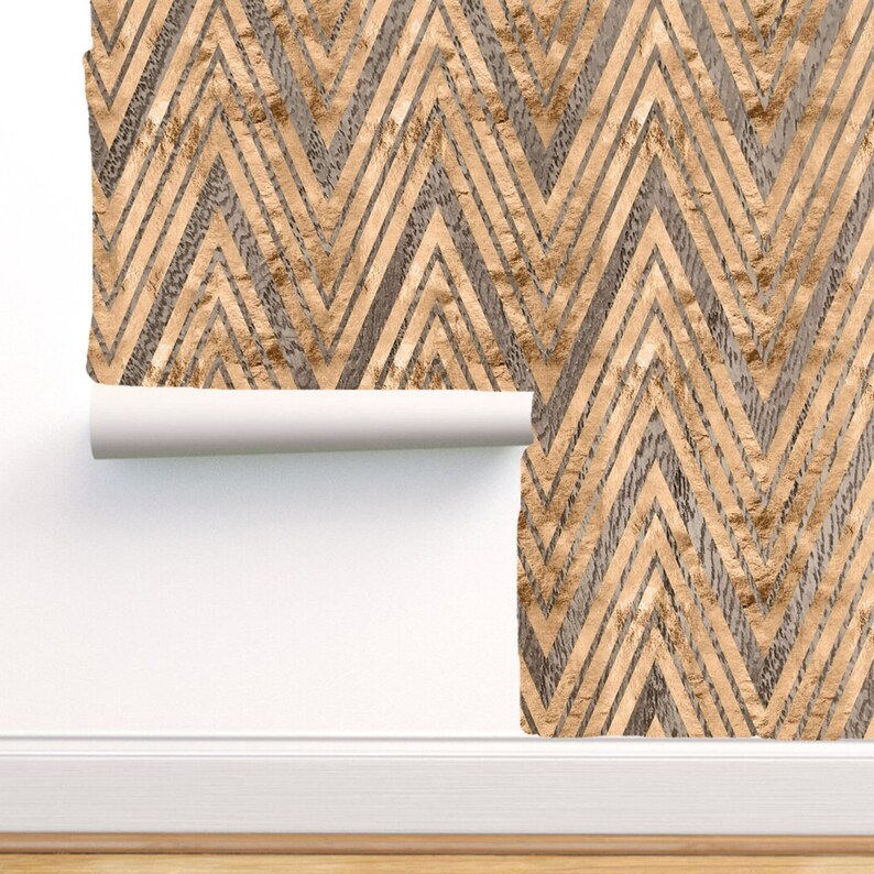 Chevrons Printed Wallpaper , Peel and Stick, Wall Decoration Wallpaper