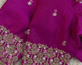 Zari Dose Arbeit Frauen Hochzeit Bluse rosa Farbe