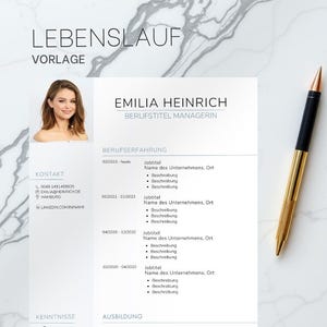 Lebenslauf Vorlage Deutsch 2023 | Modelo de CV Alemão | Lebenslauf CV Anschreiben Carta de Apresentação | Modelo de currículo do Microsoft Word | Trabalho de Bewerbung