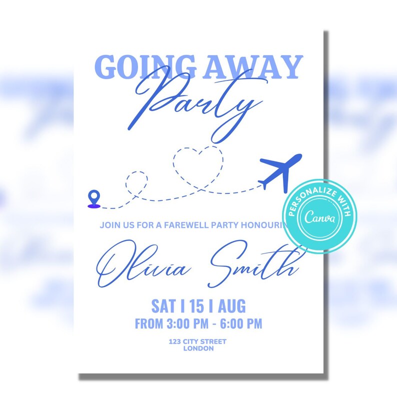 Going Away Invitation Editable Template Moving Party Invite Etsy