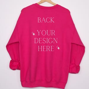 Gildan 18000 Mockup | Gildan Heliconia Sweatshirt Mockup | Gildan 18000 Back | Crewneck Mock | Folded Sweatshirt Mockup | Heliconia Mockup