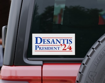 Ron DeSantis For President 2024 Reagan White Campaign Bumper Sticker