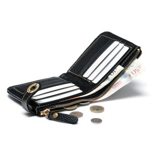 Cartera de cuero para hombre, cartera grande, hecha a mano, de la mejor calidad, de cuero genuino, ideal para aniversarios, padrinos de boda y cumpleaños.
