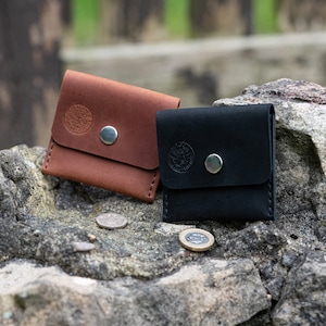Monedero de cuero minimalista, monedero, porta auriculares, estuche para joyas, monedero compacto