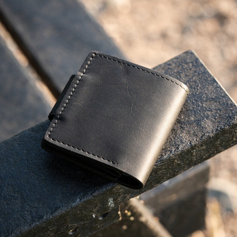 Minimalist Wallet, Genuine Leather, Coin Pouch and Card Holder, Christmas Gift image 6