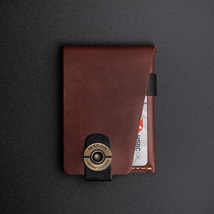 Kartenetui aus Leder, schlankes Design, strapazierfähiges Leder