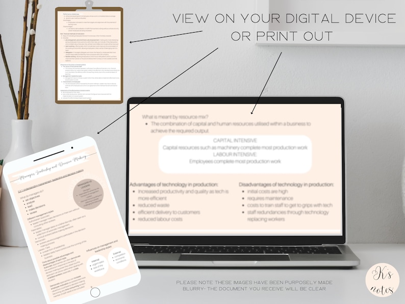 AQA Business A- Level Revision Notes for Year 1 A- Level (AS Level ...