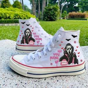 Scream Chuck Taylors Halloween Gift Halloween Shoes Handpainted Converse Etsy