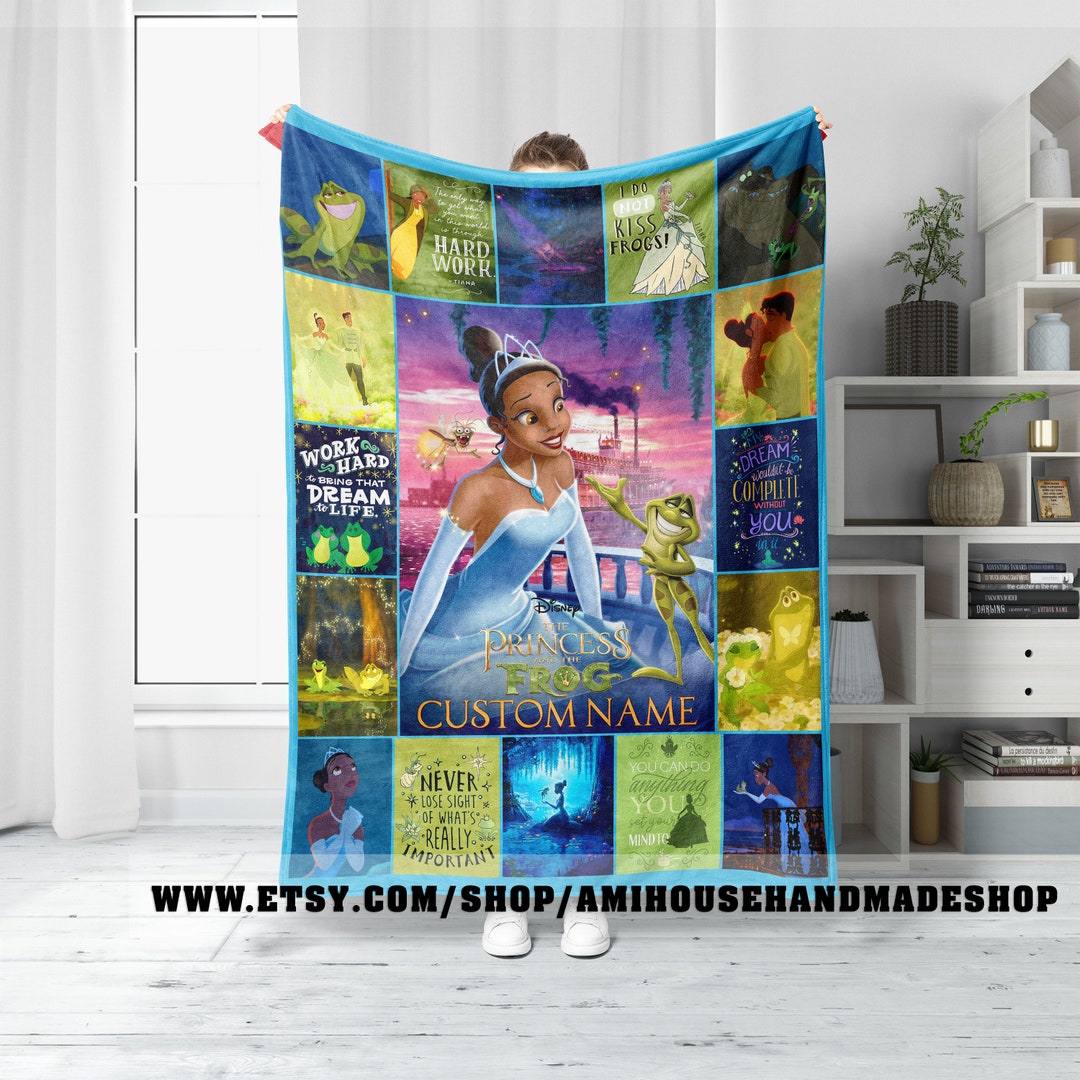 Custom Tiana Princess Blanket, the Princess and the Frog Disney Blanket