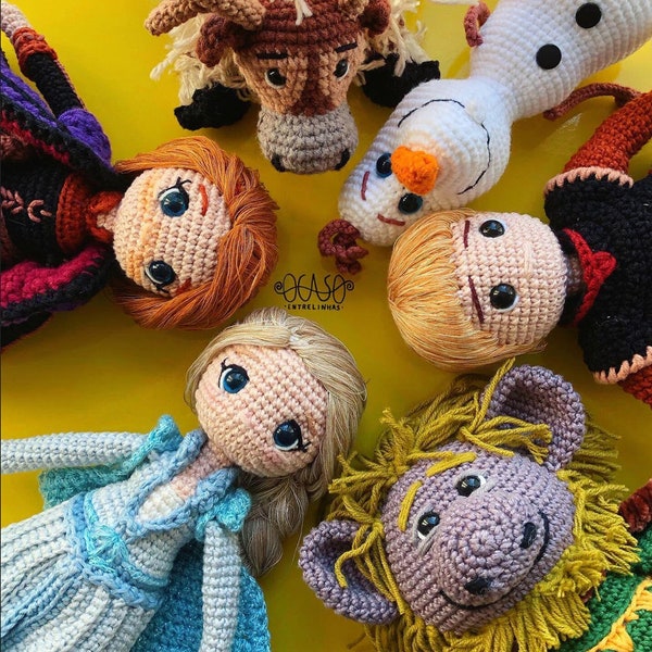 Frozen Crochet Doll, Disney Movie Amigurumi Doll, Crochet Princess Doll, Amigurumi Doll Large, Amigurumi Doll Present For A Girl
