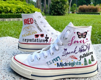 Hello Dino Women s High Top Sneakers Dinosaur Fashion Skater Shoes Hi Tops T rex Jurassic Footwear Etsy New Zealand