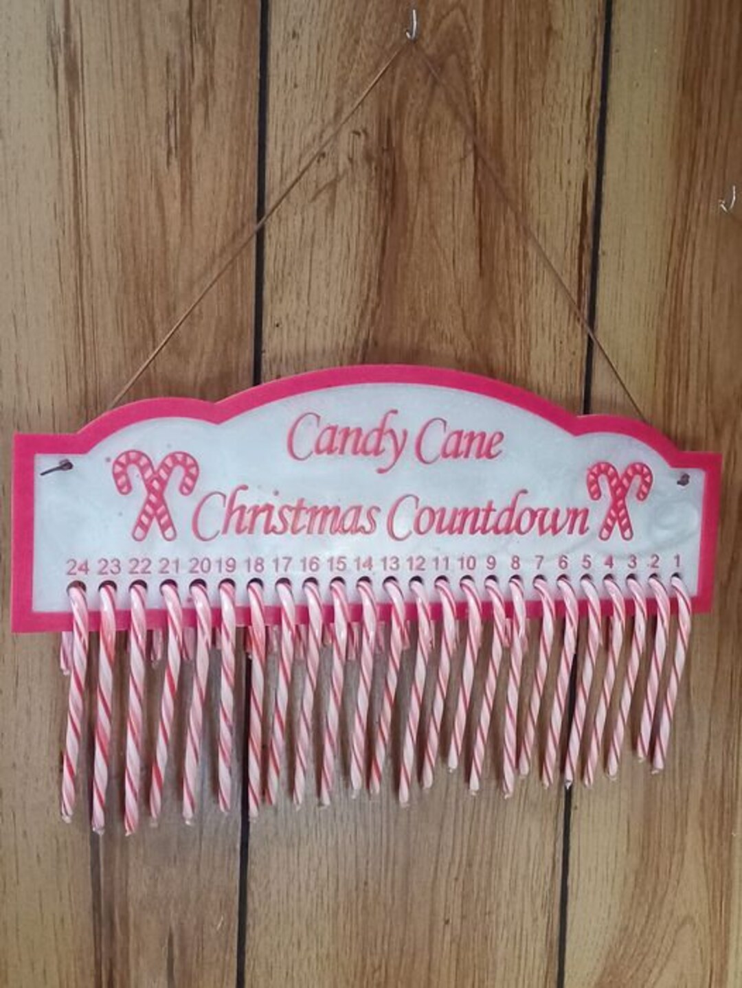 Candy Cane Countdown to Christmas Etsy