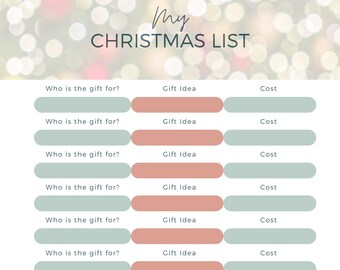 My Christmas List Digital Download