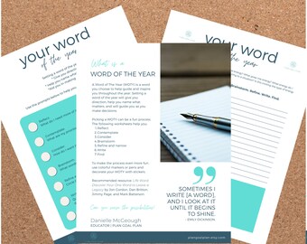 Printable Word of the Year Guide