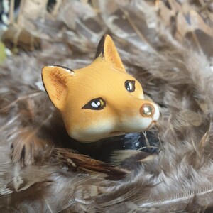 fox ring painted in gold plated enamel and gold gift woman Christmas