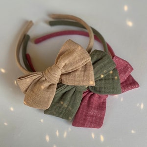 Sparkle girl headband with bow, bow headband for toddler girl