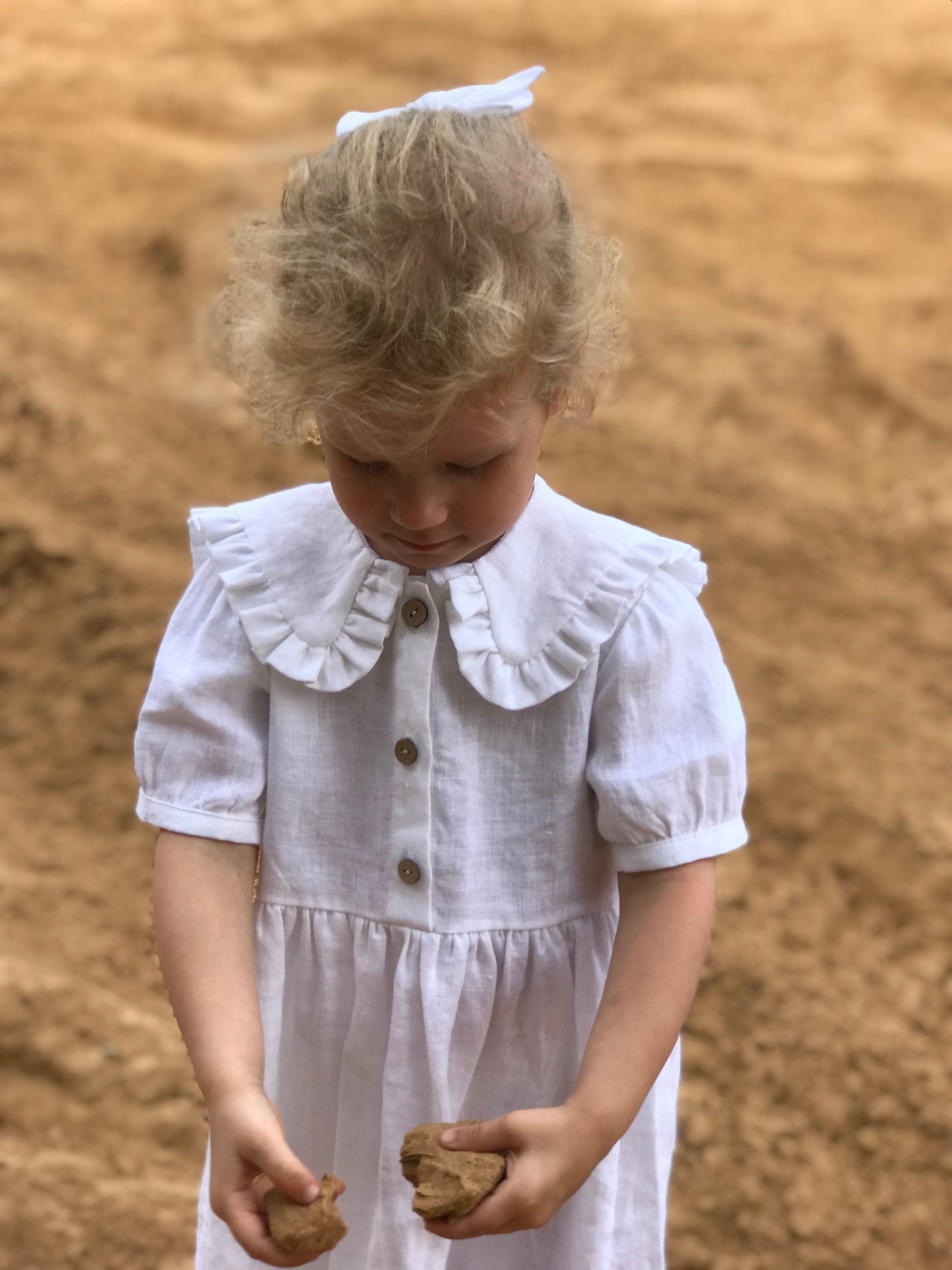 Linen Boho Dress Toddler Dress Linen Girls Clothes 1st Etsy