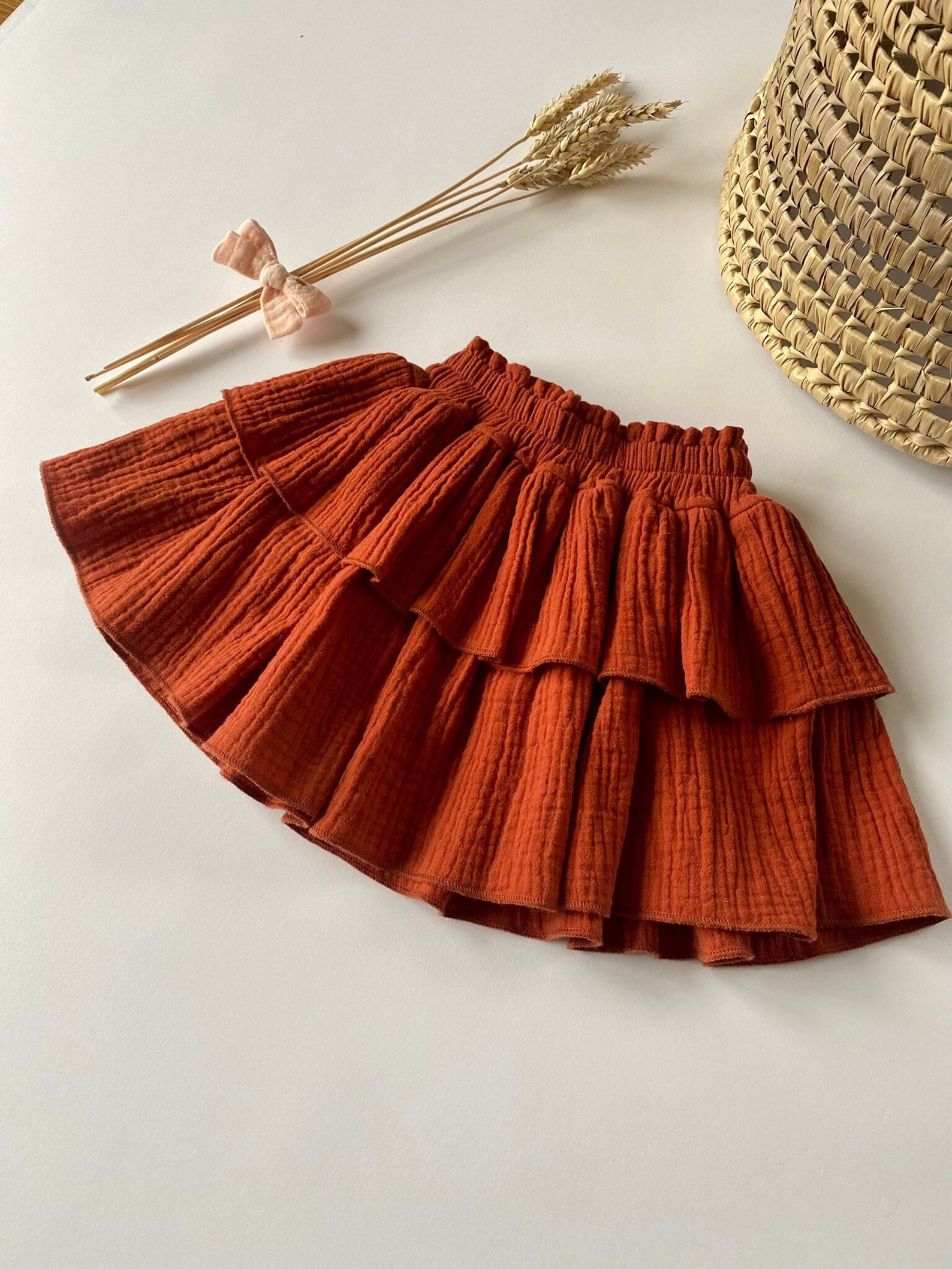 Girl Skirt Toddler Girl Skirt Cotton Skirt Little Girl Etsy