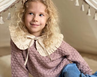 Detachable Linen Collar, Removable  Collar for Dresses & Tops