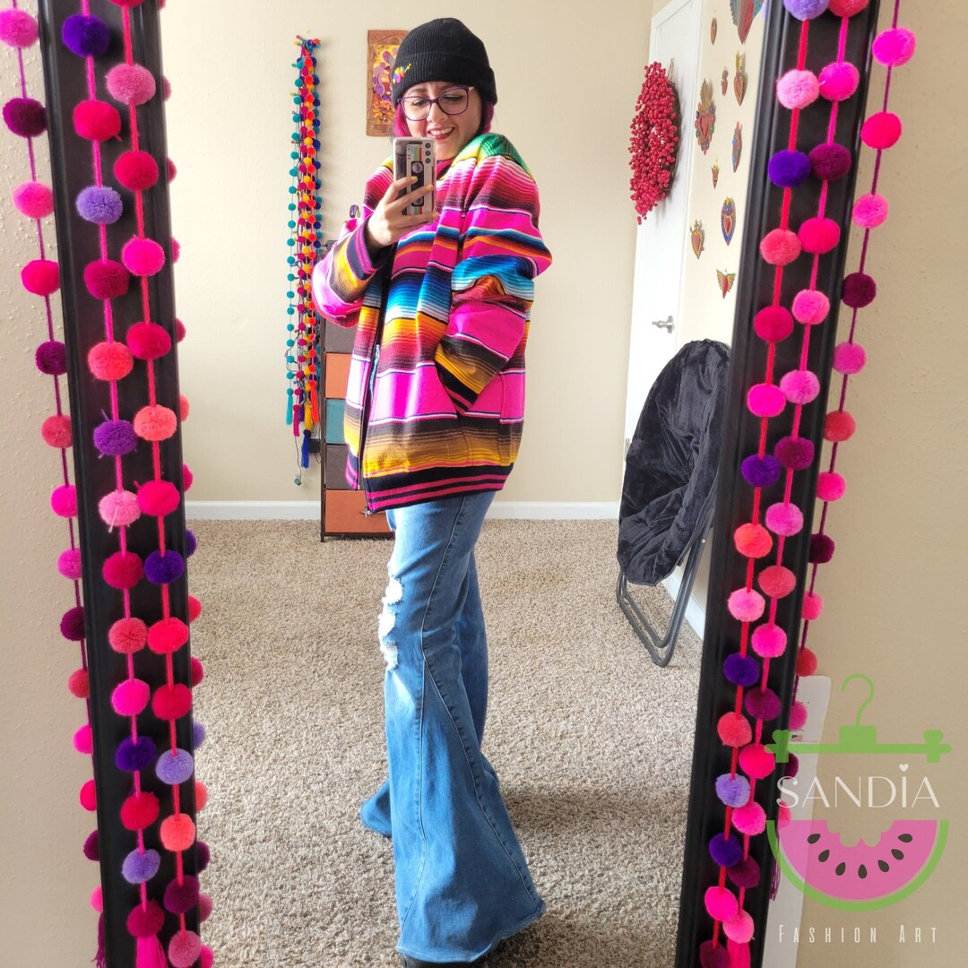 Baja Serape Print Women's Bomber Jacket